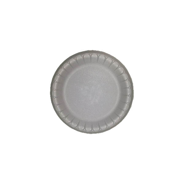Тарелка- спененный полистирол d = 17см десертная белая 100шт (27я)