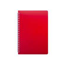 Книжка записная на пружине BuroMax "BRIGHT" А5 60 листов в клетку | пластиковая обложка, красная