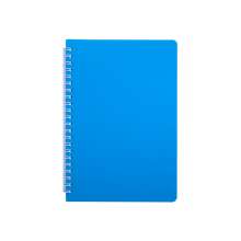 Книжка записная на пружине BuroMax "BRIGHT" А5 60 листов в клетку | пластиковая обложка, голубая