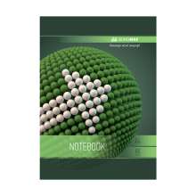 Тетрадь на пружине BuroMax SPHERE А-4 80 листов в клетку | картонная обложка, зелёный