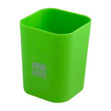 Стакан пластиковый для канцелярских принадлежностей BuroMax RUBBER TOUCH | светло- зелёный