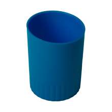 Стакан пластиковый для письменных принадлежностей BuroMax JOBMAX 70х90 мм | синий