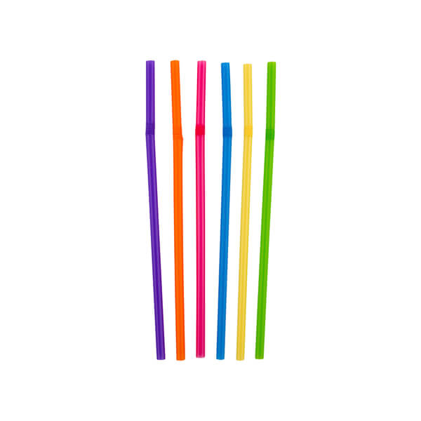 Трубочки в индивидуальной бумажной упаковке разноцветные с изгибом 21 см 200 штук в упаковке