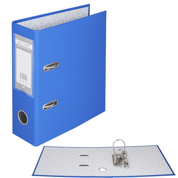 Папка-регистратор односторонняя А5 BuroMax LUX JOBMAX ширина торца 70 мм | синяя