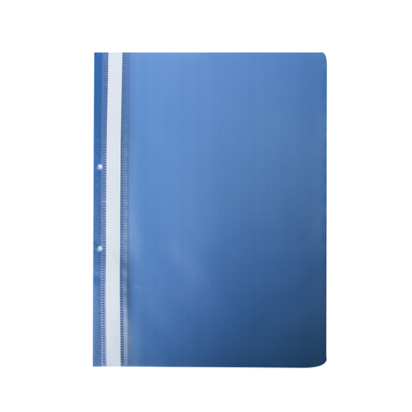 Папка-скоросшиватель с механизмом "усики" А4 BuroMax JOBMAX 110/110 мкм, 2 отверстия 110/110 мкм, синяя