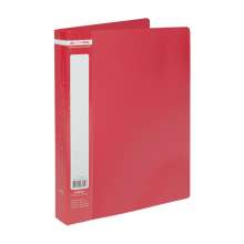 Папка пластиковая А4 с 40 файлами Buromax JOBMAX, красная
