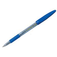 Ручка шариковая BuroMax синяя с резиновым грипом