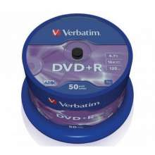 Диски DVD+R Verbatim MattSilver 16x 4.7Gb 50штук в тубе