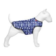Курточка-накидка для собак WAUDOG Clothes, малюнок "Бетмен біло-блакитний", L, А 41 см, B 58-70 см, С 42-52 см