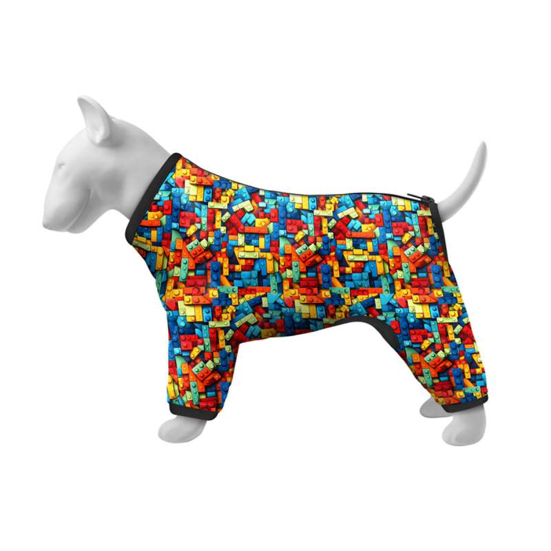 Вітровка для собак WAUDOG Clothes, малюнок "Блоки", M35, В 59-62 см, С 37-40 см