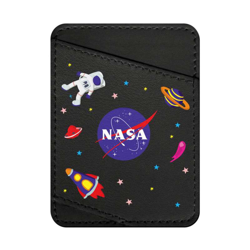 Холдер для карток WAUDOG Design з малюнком "NASA", преміум шкіра (ширина 70мм, довжина 95мм) чорний Холдер для карток WAUDOG Design з малюнком "NASA", преміум шкіра (ширина 70мм, довжина 95мм) чорний