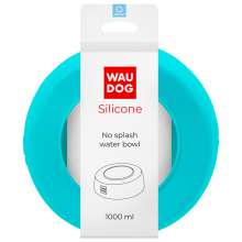 Миска-непроливайка WAUDOG Silicone 1 л блакитний