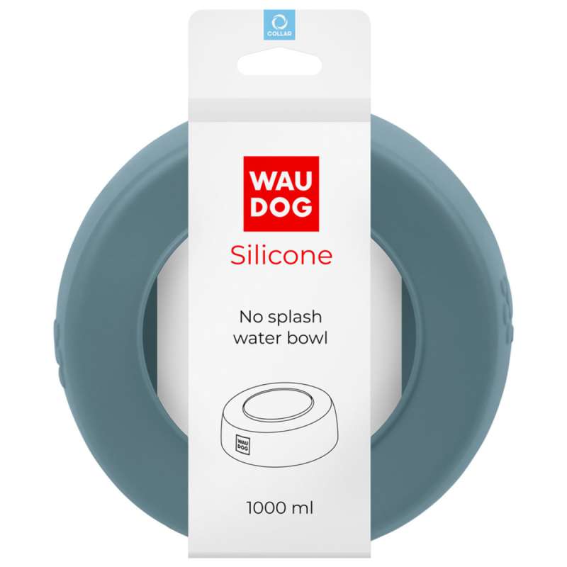 Миска-непроливайка WAUDOG Silicone 1 л сірий Миска-непроливайка WAUDOG Silicone 1 л сірий