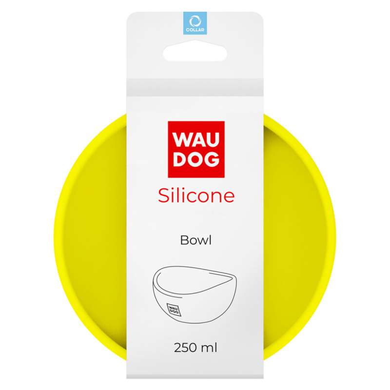 Миска WAUDOG Silicone, 250 мл жовтий Миска WAUDOG Silicone, 250 мл жовтий