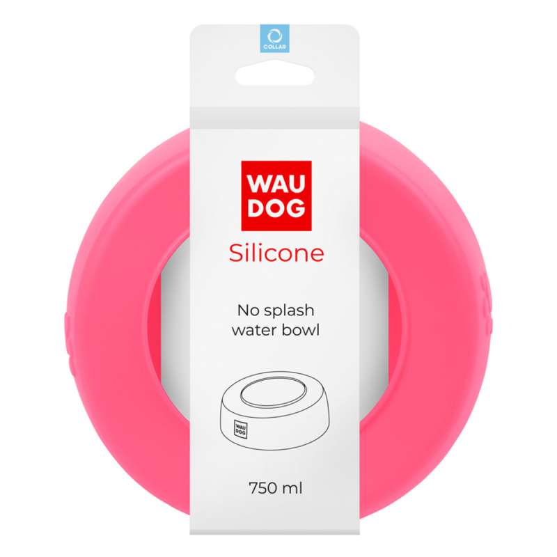 Миска-непроливайка WAUDOG Silicone, 750 мл рожевий Миска-непроливайка WAUDOG Silicone, 750 мл рожевий