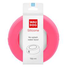Миска-непроливайка  WAUDOG Silicone, 750 мл рожевий