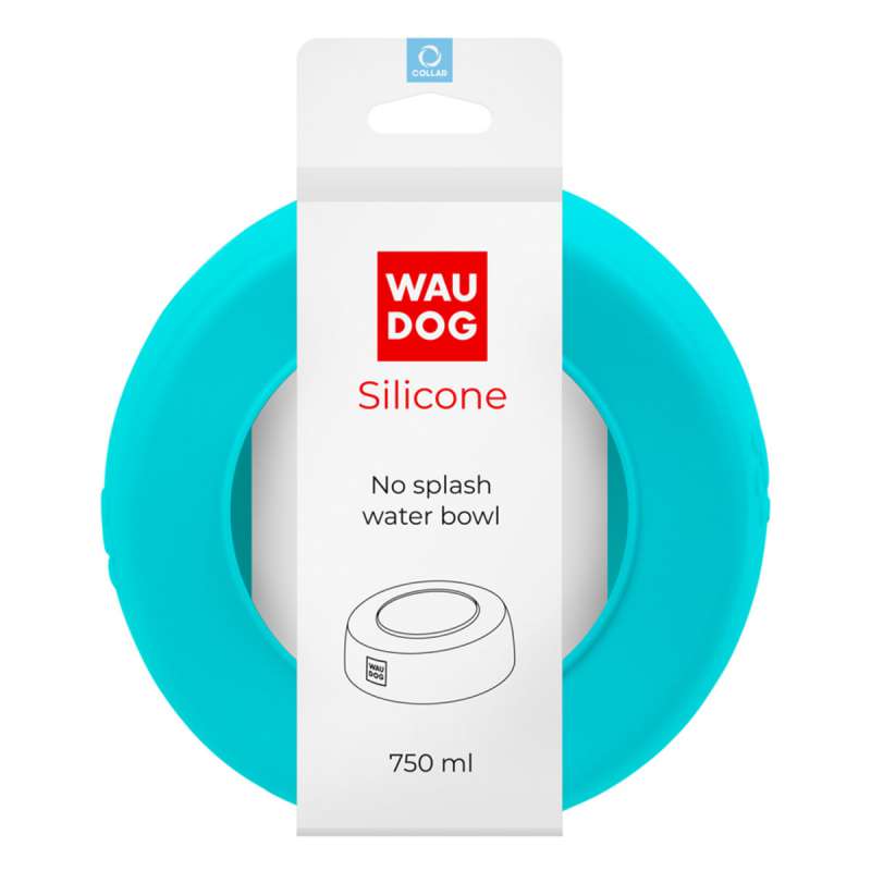 Миска-непроливайка WAUDOG Silicone, 750 мл блакитний Миска-непроливайка WAUDOG Silicone, 750 мл блакитний