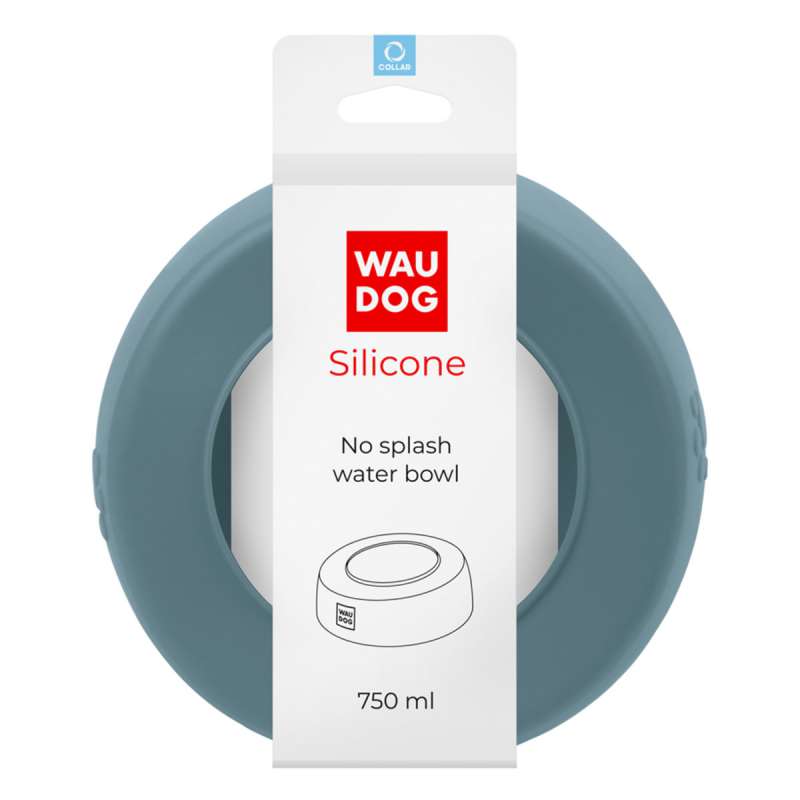 Миска-непроливайка WAUDOG Silicone, 750 мл сірий Миска-непроливайка WAUDOG Silicone, 750 мл сірий