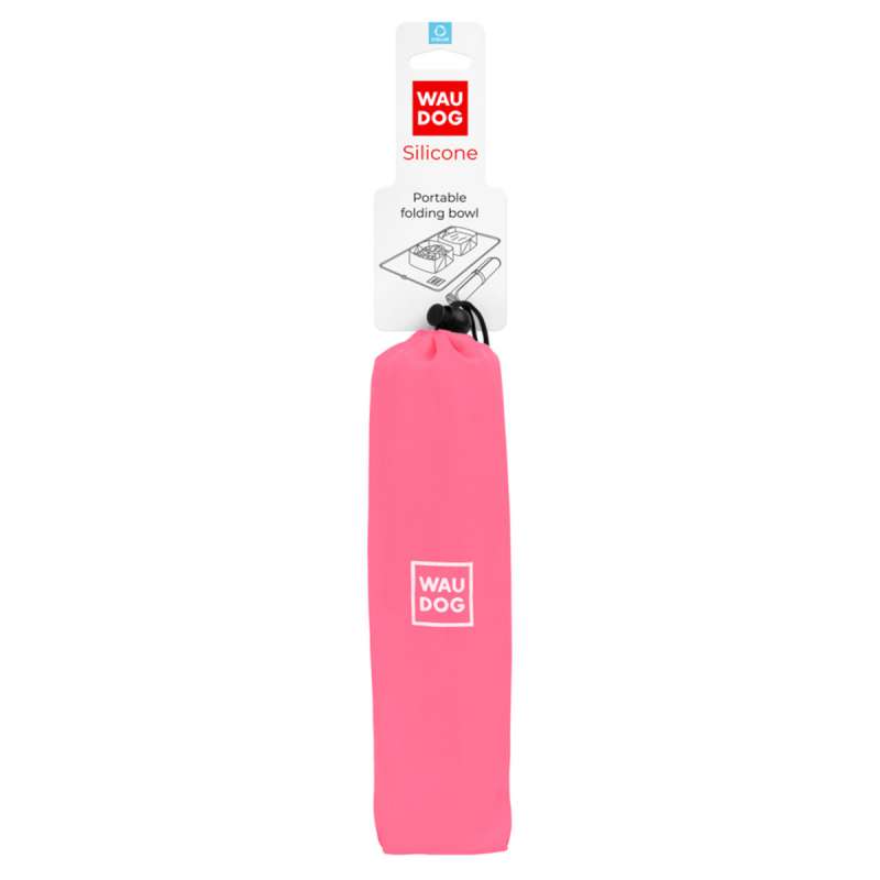 Миска складана WAUDOG Silicone,385х230х50 мм рожевий Миска складана WAUDOG Silicone,385х230х50 мм рожевий
