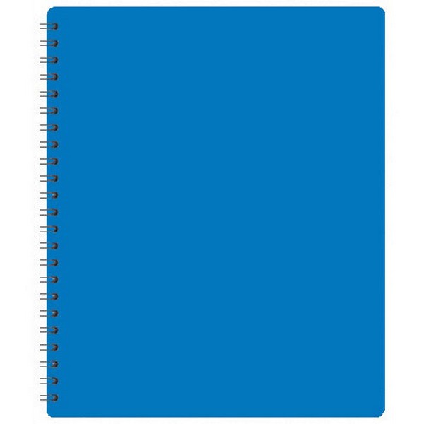 Тетрадь на пружине CLASSIC  А4, 80 листов, клетка, синий. Пластиковая обкложка BUROMAX