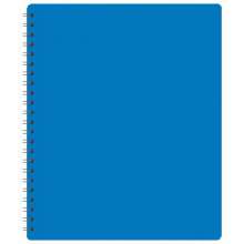 Тетрадь на пружине CLASSIC  А4, 80 листов, клетка, синий. Пластиковая обкложка BUROMAX