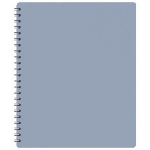 Тетрадь на пружине CLASSIC  А4, 80 листов, клетка, серый. Пластиковая обкложка BUROMAX