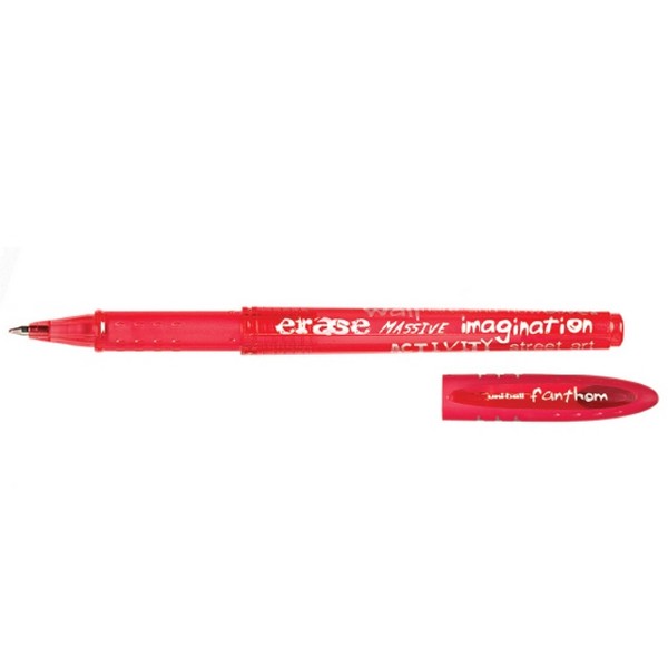Ручка гелевая Uni Fanthom Erasable Gel, 0.7мм, красная