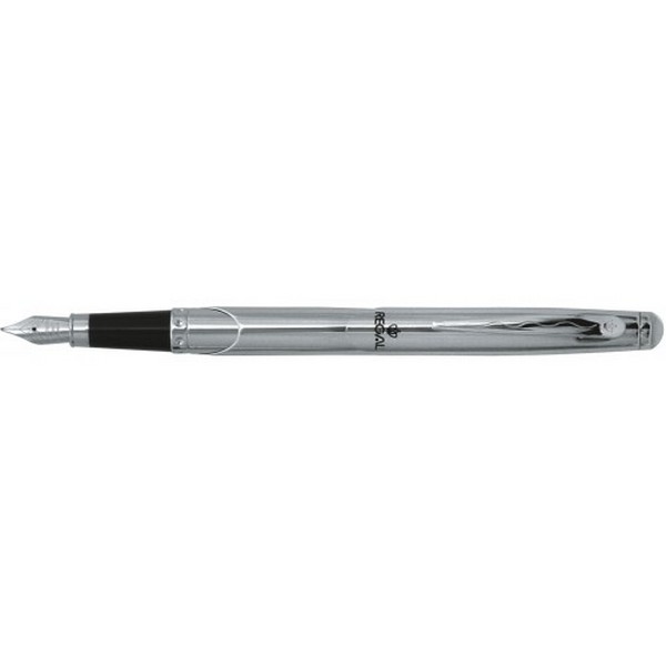 Ручка перьевая Regal в бархатном чехле. Цвет металик