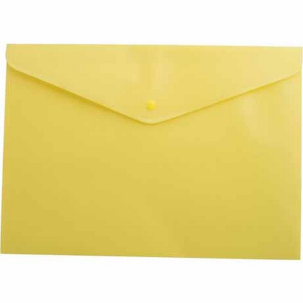 Папка-конверт на кнопке Buromax JOBMAX А4, жёлтая