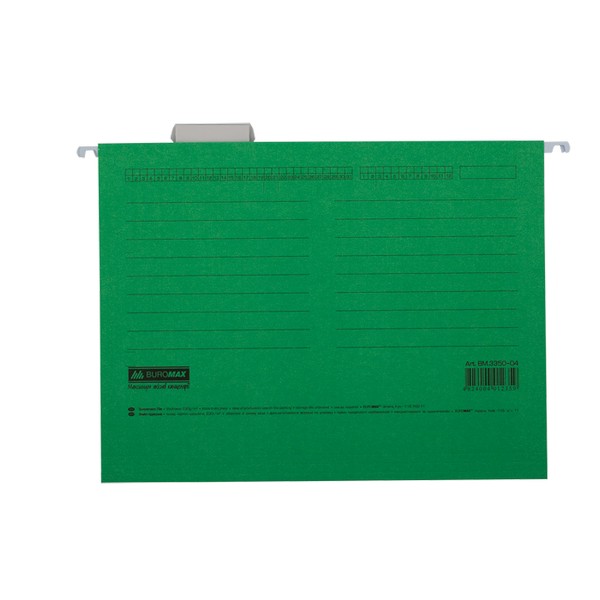 Подвесной файл Buromax А4, картон, зелёный
