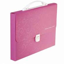 Портфель пластиковый Buromax Barocco A4, 35мм, розовый