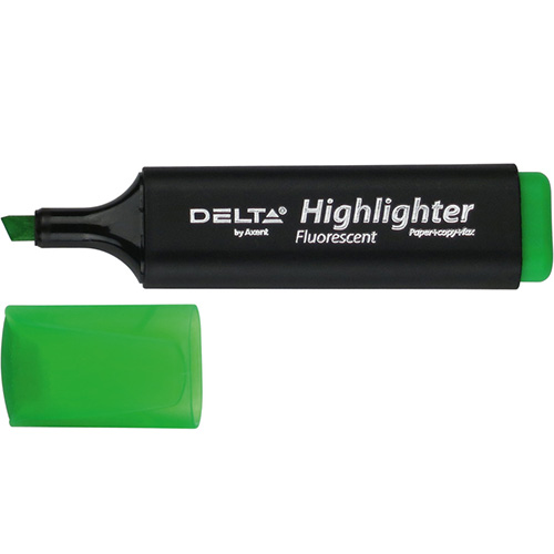Текстовый-маркер Highlighter Delta, 1-5мм клиноподобный, зелёный