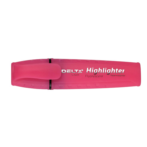 Текст-маркер Highlighter Delta, 1-5мм клиноподобный, розовый