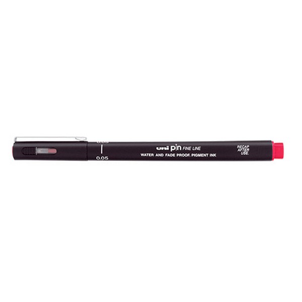 Лайнер Uni Pin 0.5 мм fine line, красный
