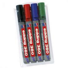 Набор маркеров для сухостираемых досок e-360 1,5-3 мм круглые, 4 цвета  Edding | блистерная упаковка PVC