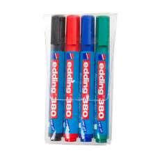 Набор маркеров для флипчартов Flipchart e-380/04  1,5-3 мм круглые, 4 цвета Edding | блистерная упаковка PVC