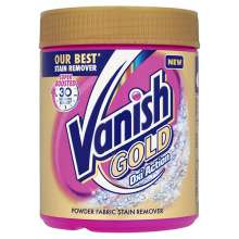 Порошок в банке Vanish OXI GOLD пятновыводитель для цветных тканей 705г
