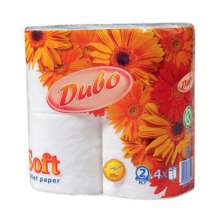 Туалетная бумага Обухов ДИВО целлюлоза 2-хслойная белая 4 рулона в упаковке 150 листов