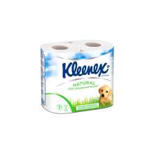 Туалетная бумага Kleenex 3-х слойная целлюлоза белая 4 рулона премиум натурал Венгрия