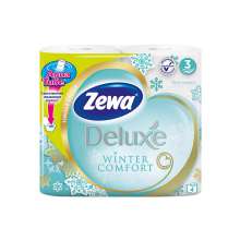 Туалетная бумага ZEWA Deluxe 3-х слойная целлюлоза 4 рулона 150 листов