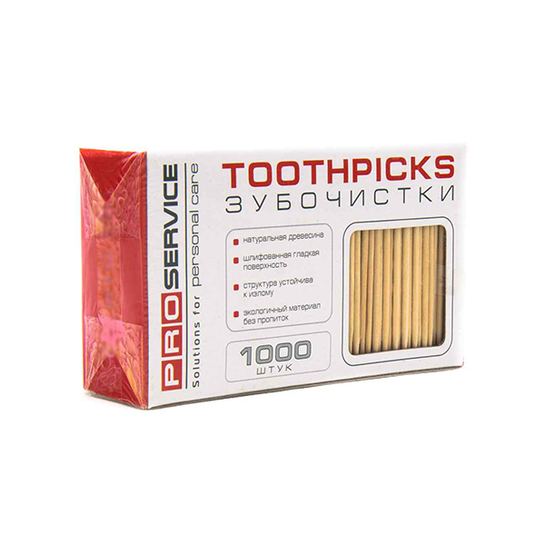 Зубочистки PRO - 1511 1000 штук без индивидуальной упаковки