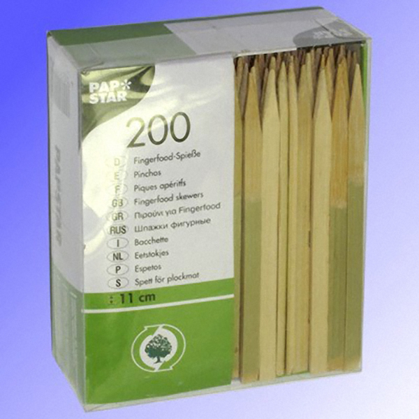 Шпажка Бамбук заостренная 11см 200шт из бамбука PS- 16768
