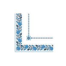 Салфетки Марго 33х33 Украинский орнамент вышивка синяя 50 штук в упаковке