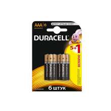 Батарейки DURAСELL Basic AAA алкалиновые 1.5V LR03 5шт+1 штука в блистерной упаковке | Бельгия