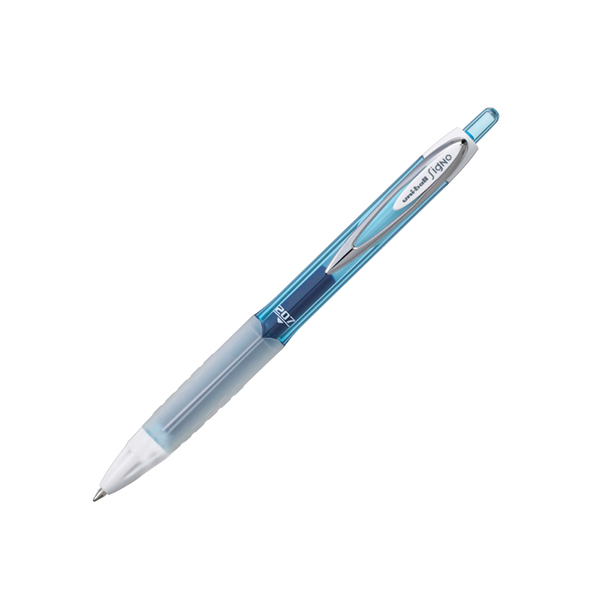 Ручка гелевая автоматическая Uni-Ball Signo 207, 0.7мм, голубая