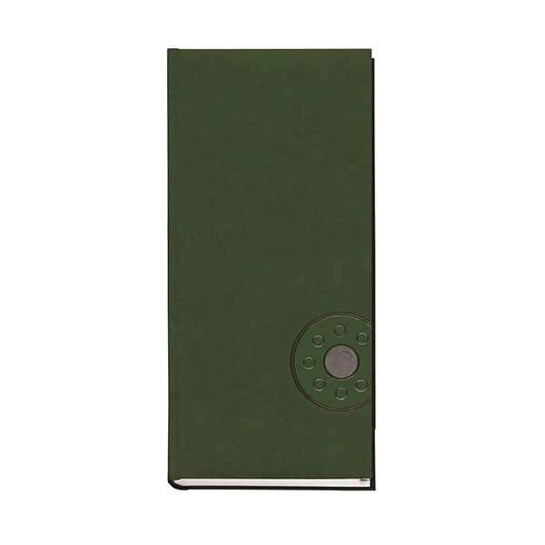 Книга алфавитная А4 176 листов, 135х285мм, баладек зелёный