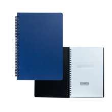Книжка записная на пружине BuroMax "OFFICE" А5 96 листов в клетку | Пластиковая обложка, синяя