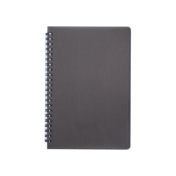 Книжка записная на пружине BuroMax "RAIN" А5 80 листов в  клетку | пластиковая обложка, черная