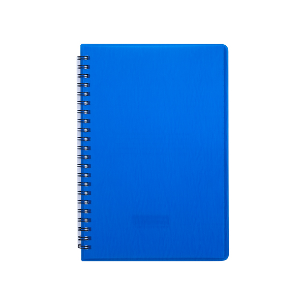 Книжка записная на пружине BuroMax "RAIN" А5 80 листов в  клетку | пластиковая обложка, синяя