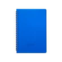 Книжка записная на пружине BuroMax "RAIN" А5 80 листов в  клетку | пластиковая обложка, синяя